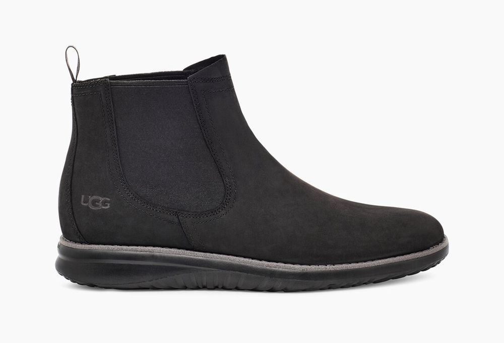 Ugg Union Weather - Mens Chelsea Boots - Black - NZ (1763EUQNC)